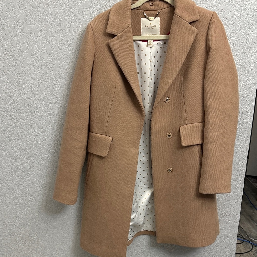 Kate Spade Tan Wool Coat
